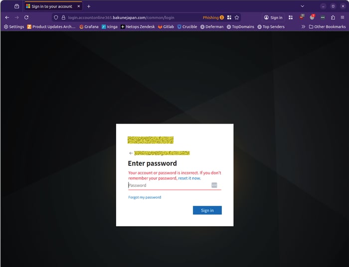 Schoox - 0326 - enter MS password - error