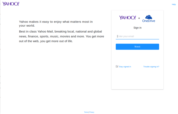 Sign in Yahoo