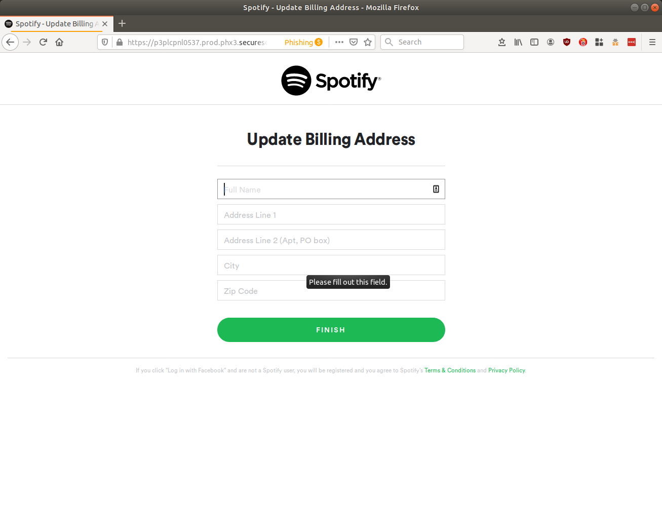 spotify login error 404