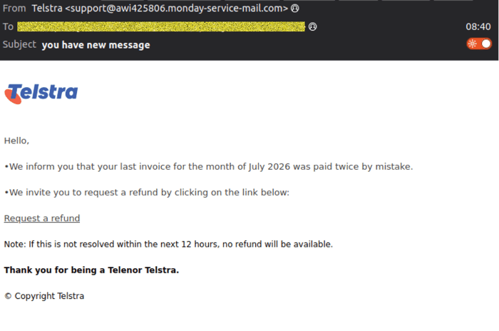 Telstra - 0826 - email