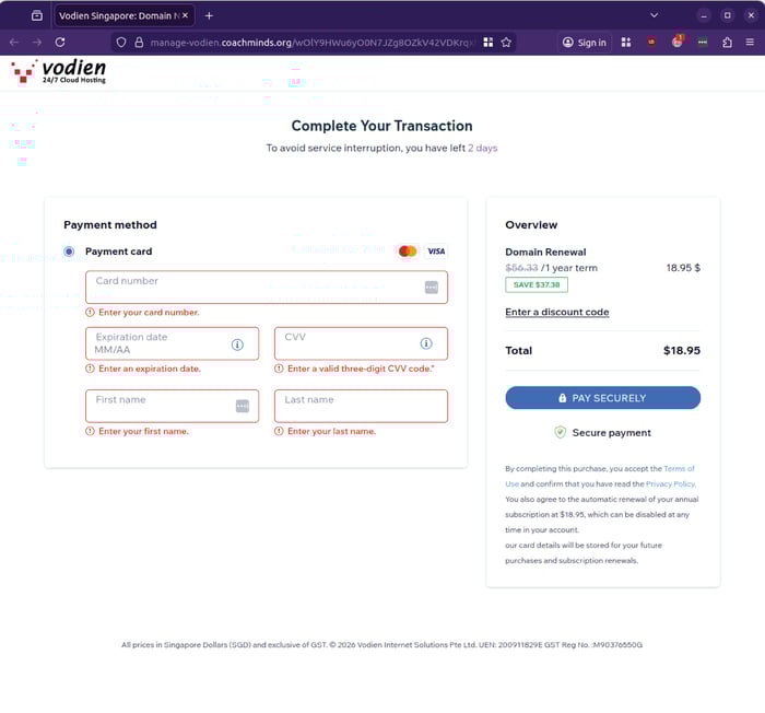 Vodien - 0326 - payment - credit card capture -2