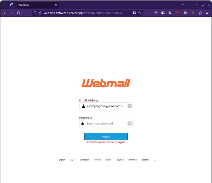 WEBMAIL - 0625 - credentials - failed