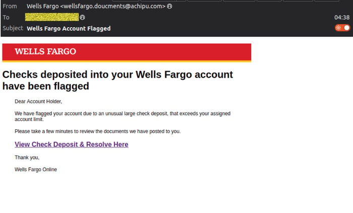 Wells Fargo - 0626 - email