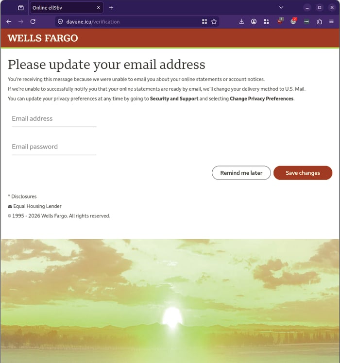 Wells Fargo - 0626 - enter email