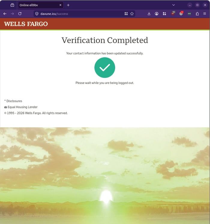 Wells Fargo - 0626 - verification complete
