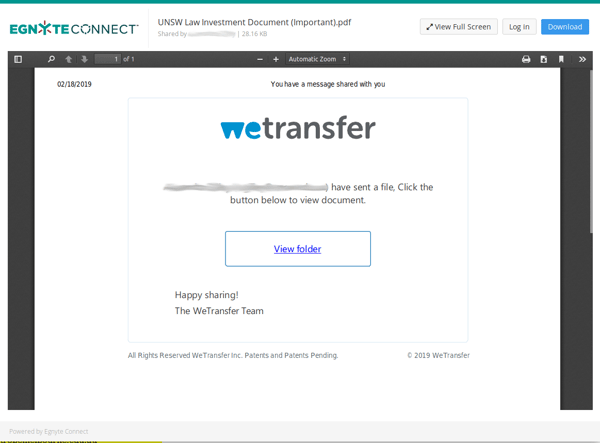 Wetransfer Egnyte