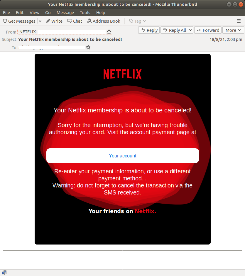 Your Netflix membership is about to be canceled! - Mozilla Thunderbird_639