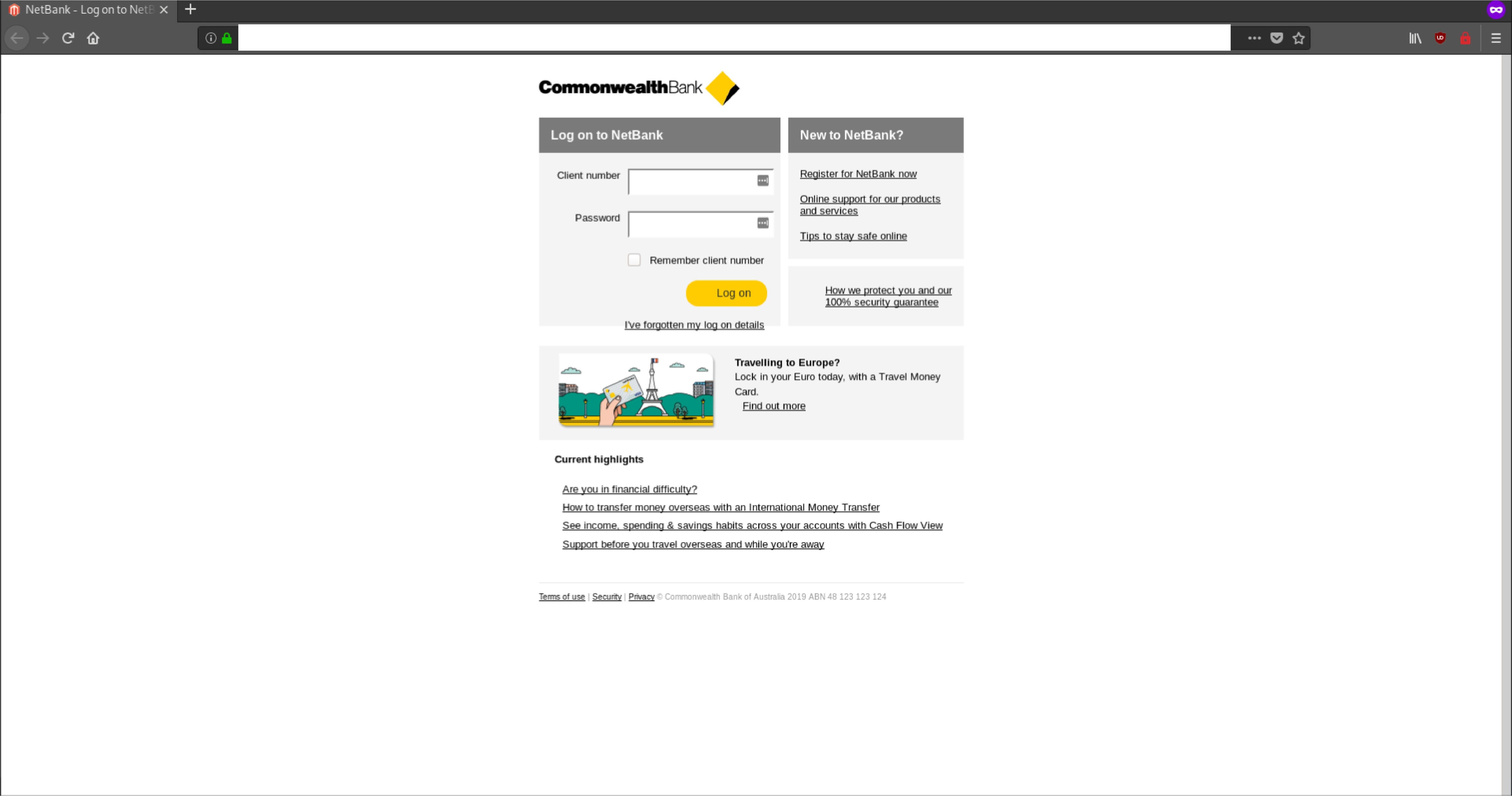Commonwealth Bank Spoofed In Phishing Email Containing Fake