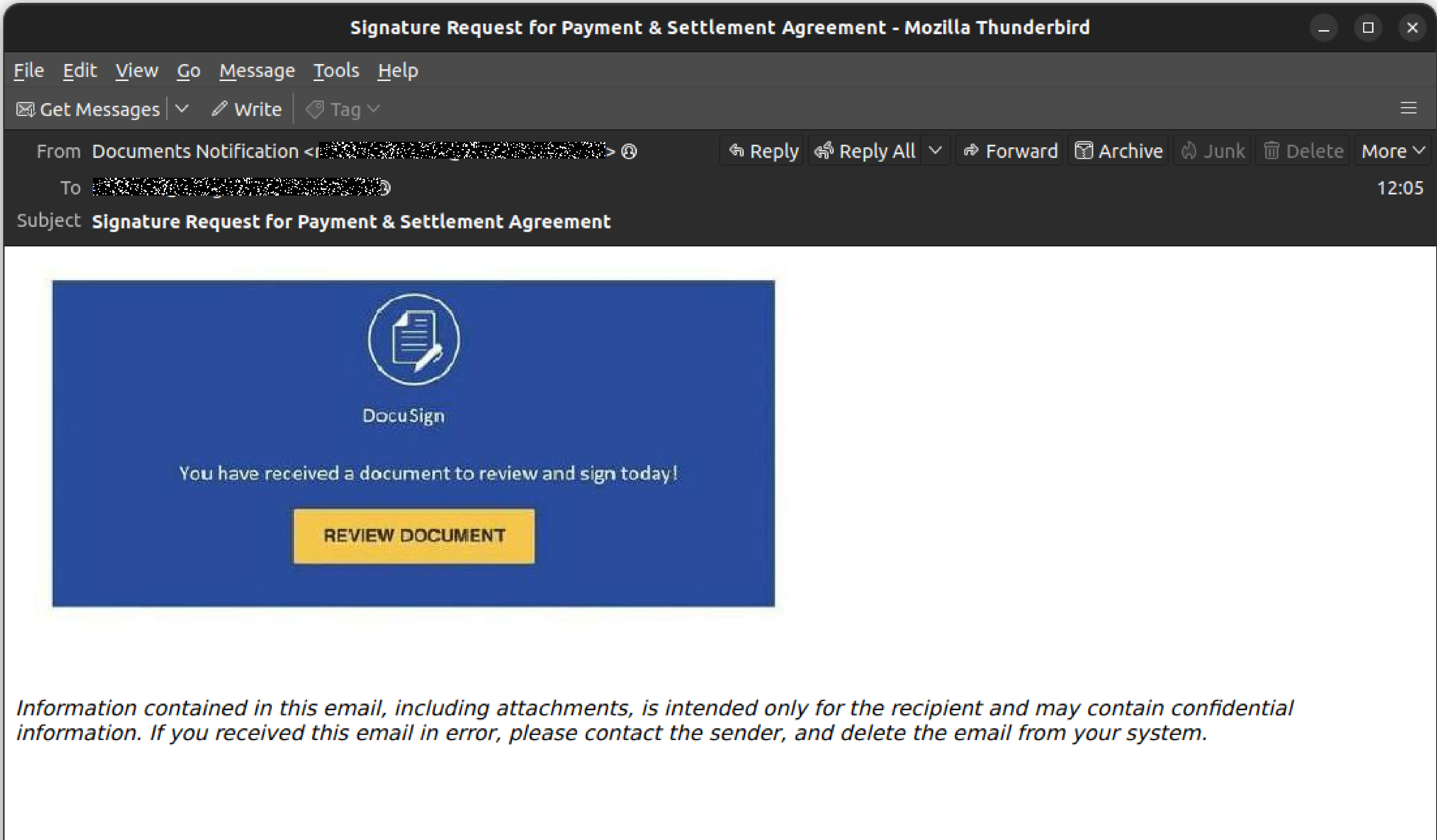 Email Inbox Docusign Crafty DocuSign phishing email in your inbox?