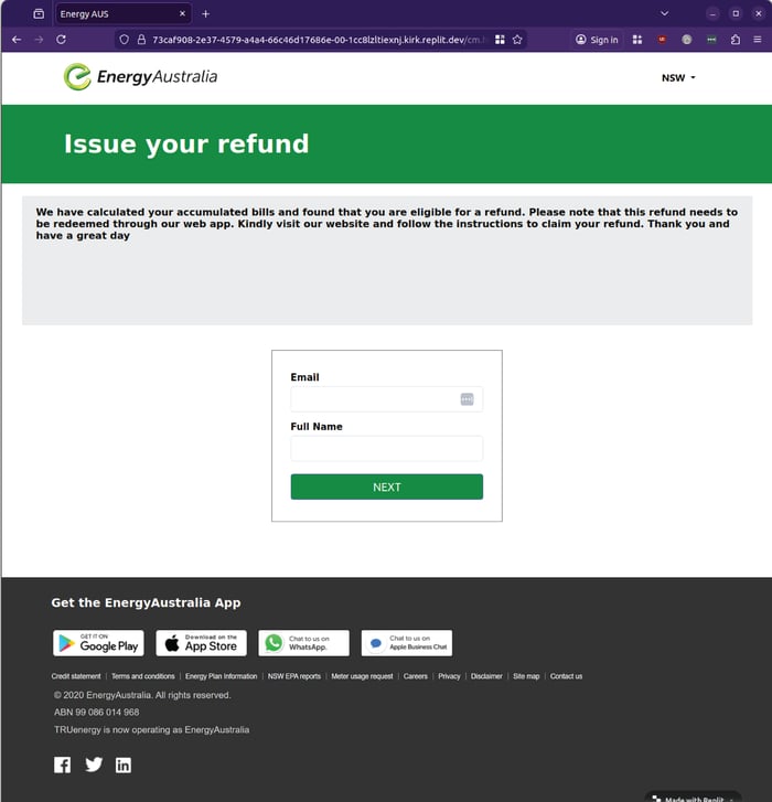 energy australia - 0126 - issue refund