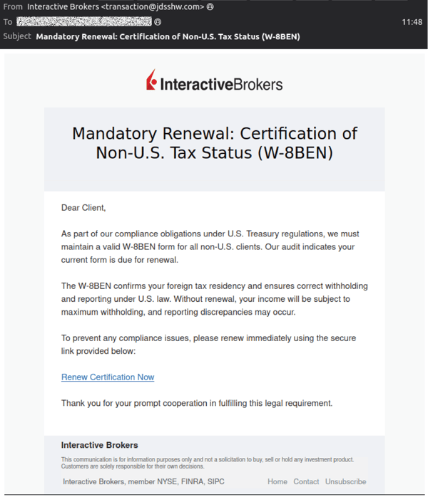 interactive brokers - 1025 - email