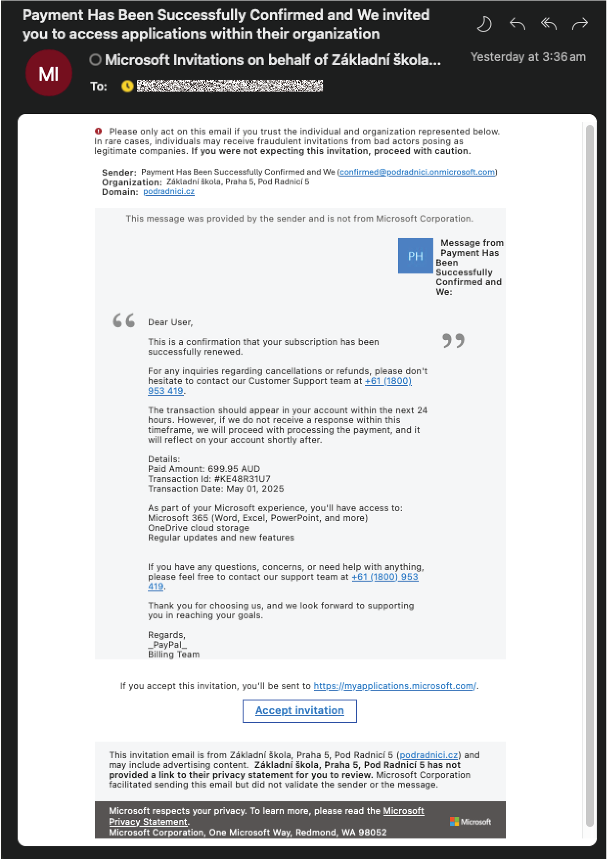 Microsoft Entra Exploited to Deliver PayPalThemed “Refund” Scams