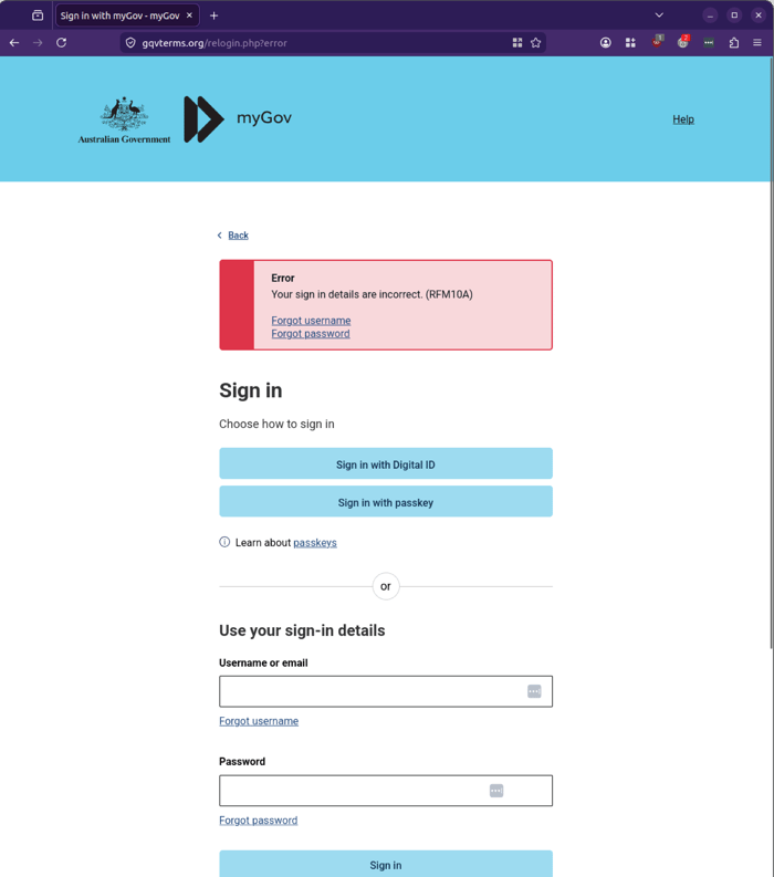 mygov - 0426 - error