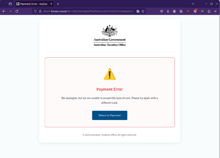 mygov ato - phish 3 - payment error - 0525