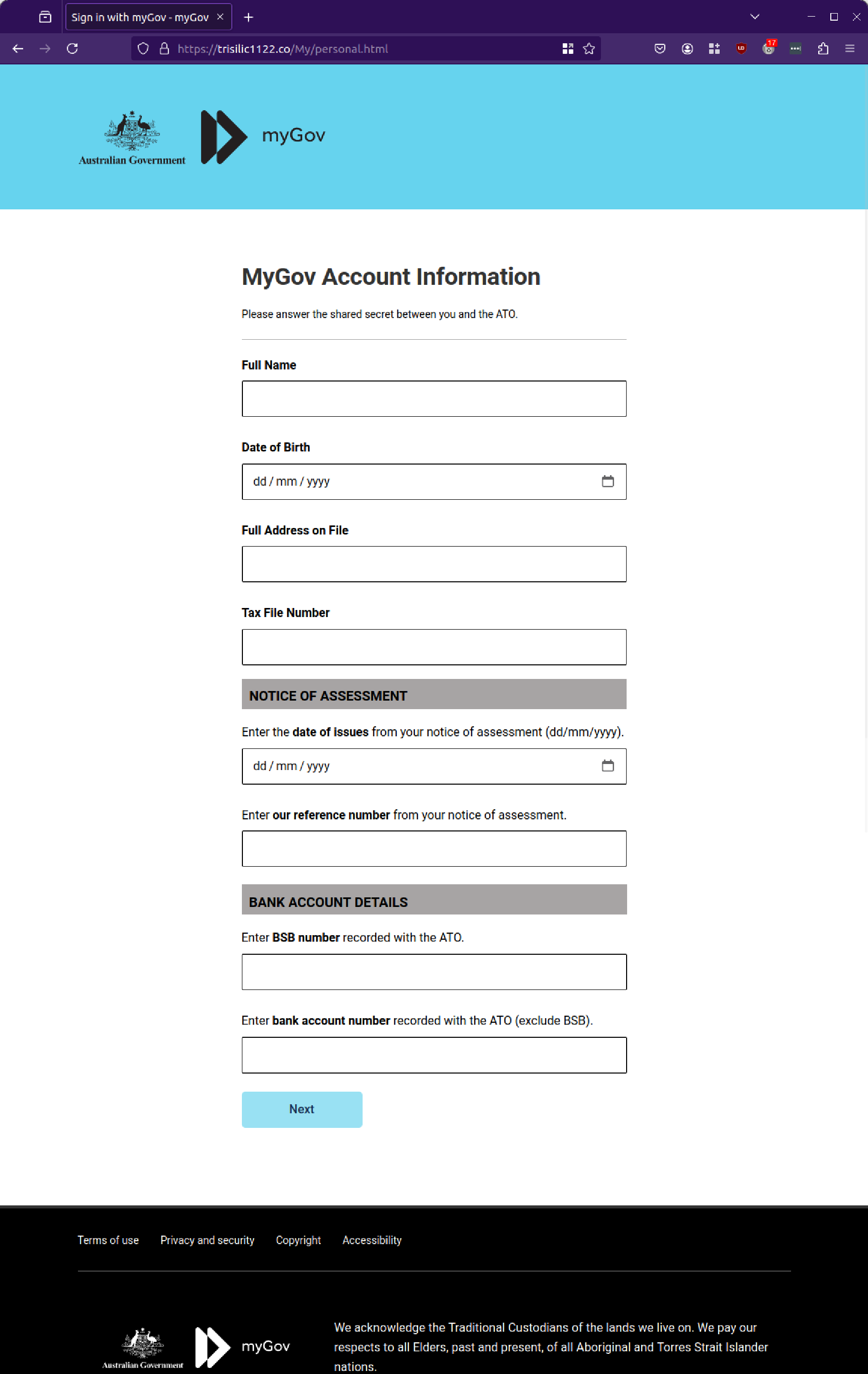 ATO Tax Refund Email Notification Scam
