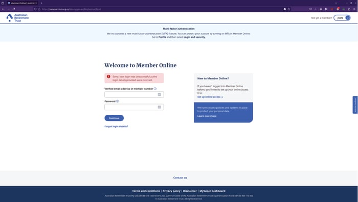 mygov-aust-retirement-trust-unsuccessful-login