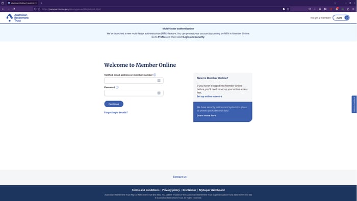 mygov-aust-retirement-trust-welcome-login