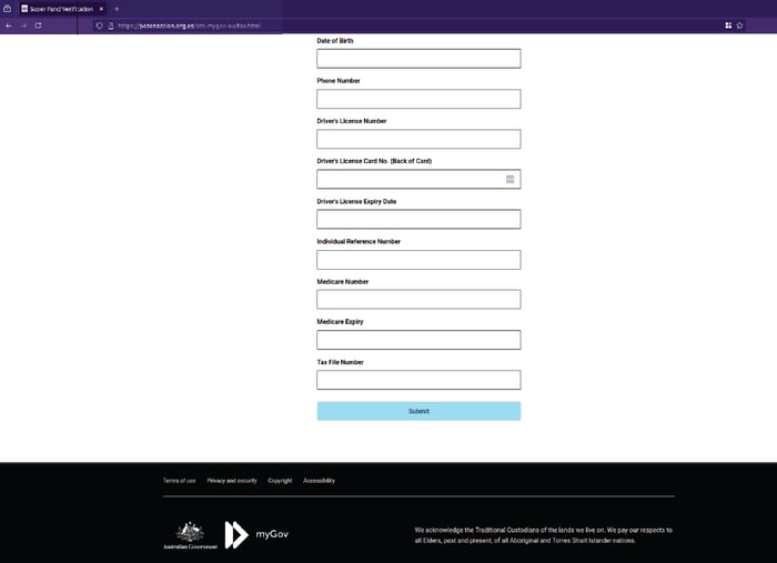 mygov-personal-info-page