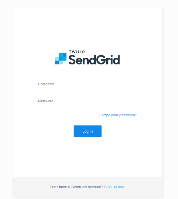sendgrid page