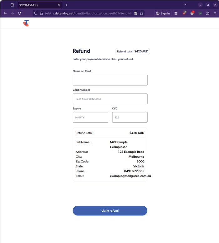 telstra - 0126 - refund credit card