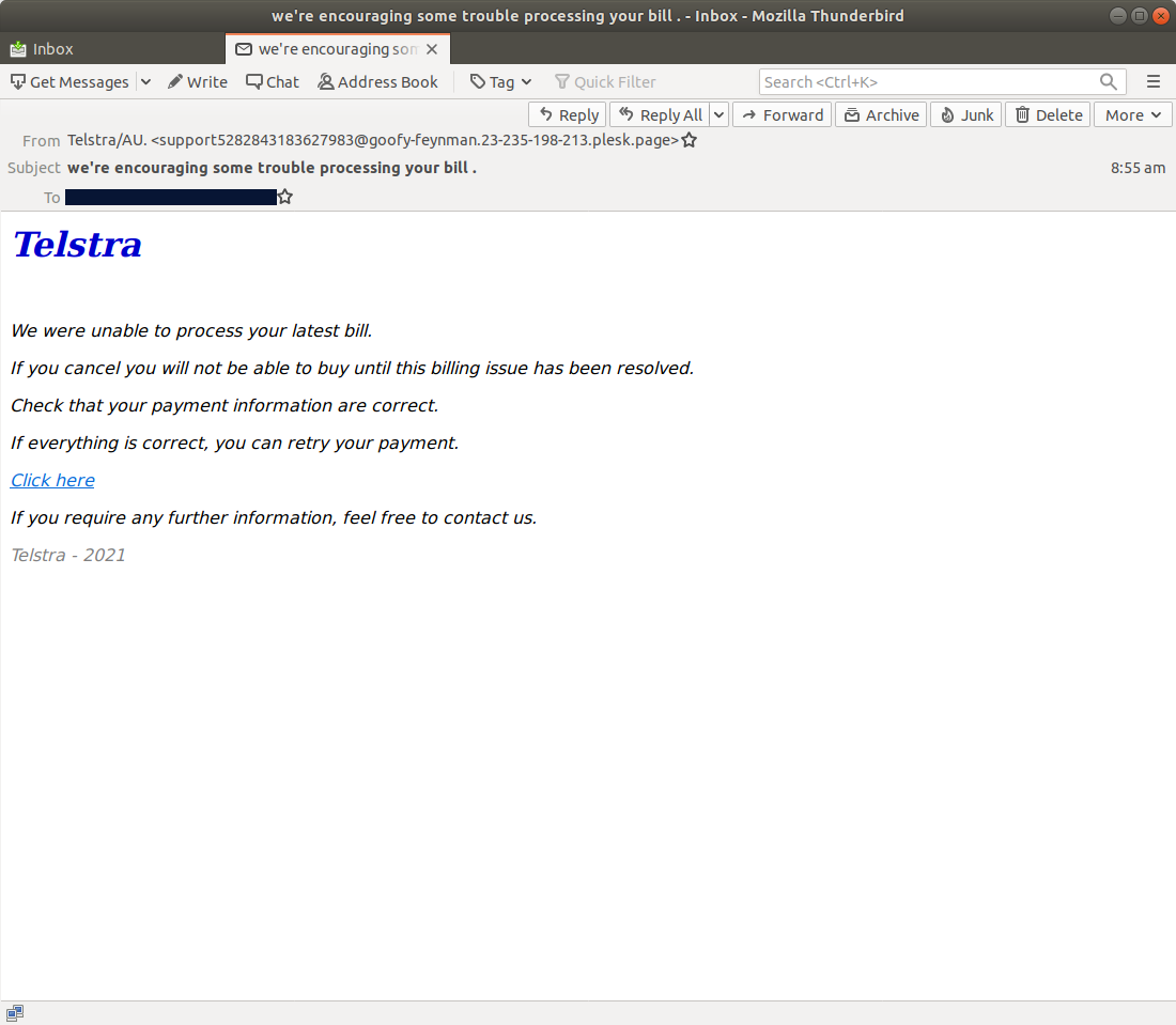 were encouraging some trouble processing your bill . - Inbox - Mozilla Thunderbird_646