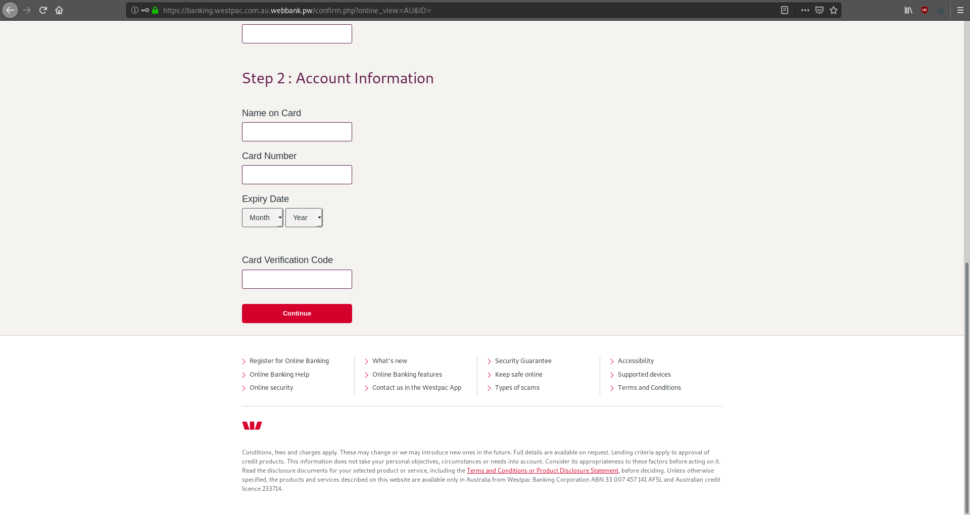 Security Alert Email Supposedly From Westpac Delivers Phishing Attack<script async src=