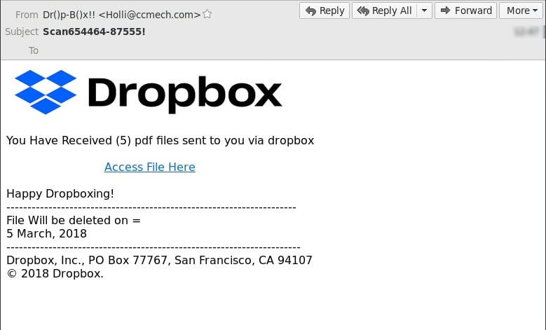 dropbox plus scam