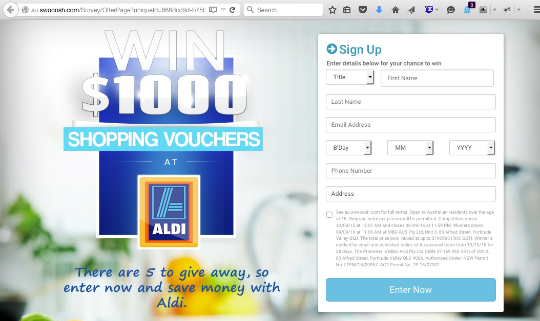 aldi-marketing-scam-fake-competition-landing-page