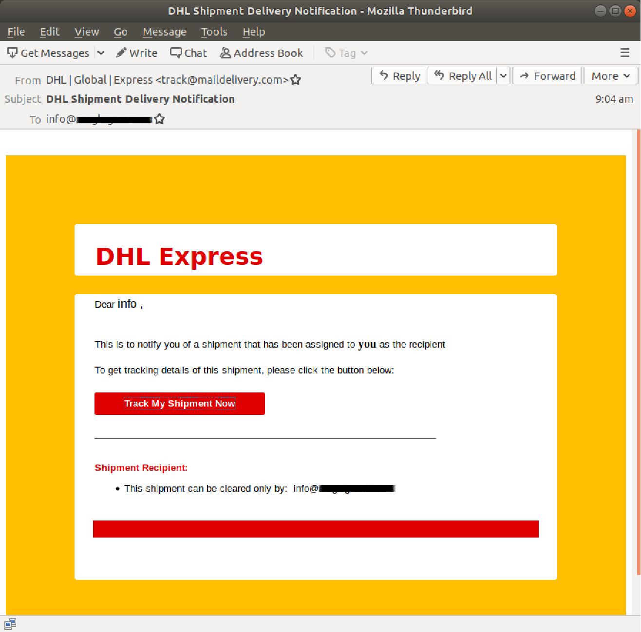 DHL Sipping Fee 
