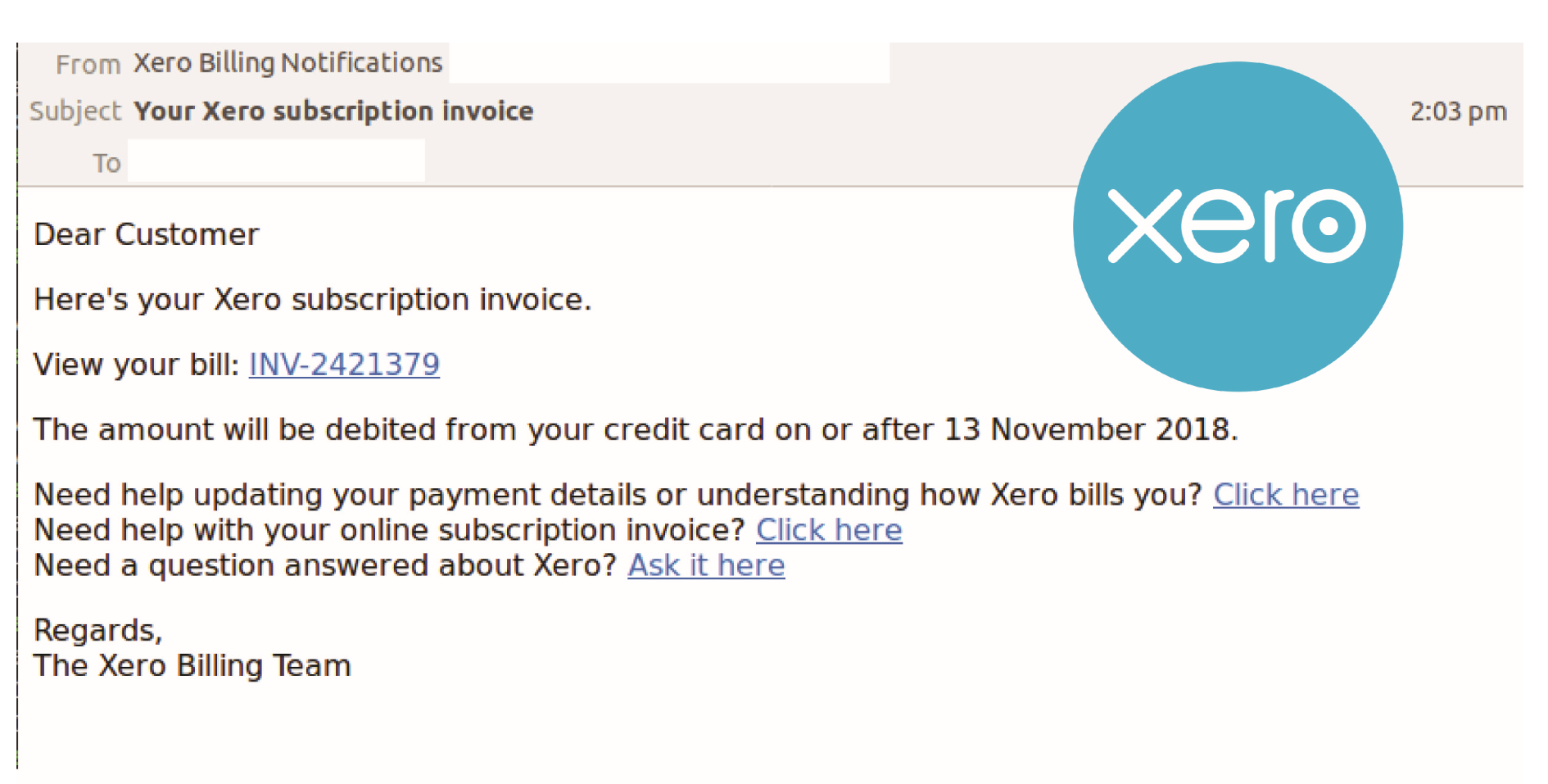 Beware Of This Invoice Email Scam Brandjacking Xero