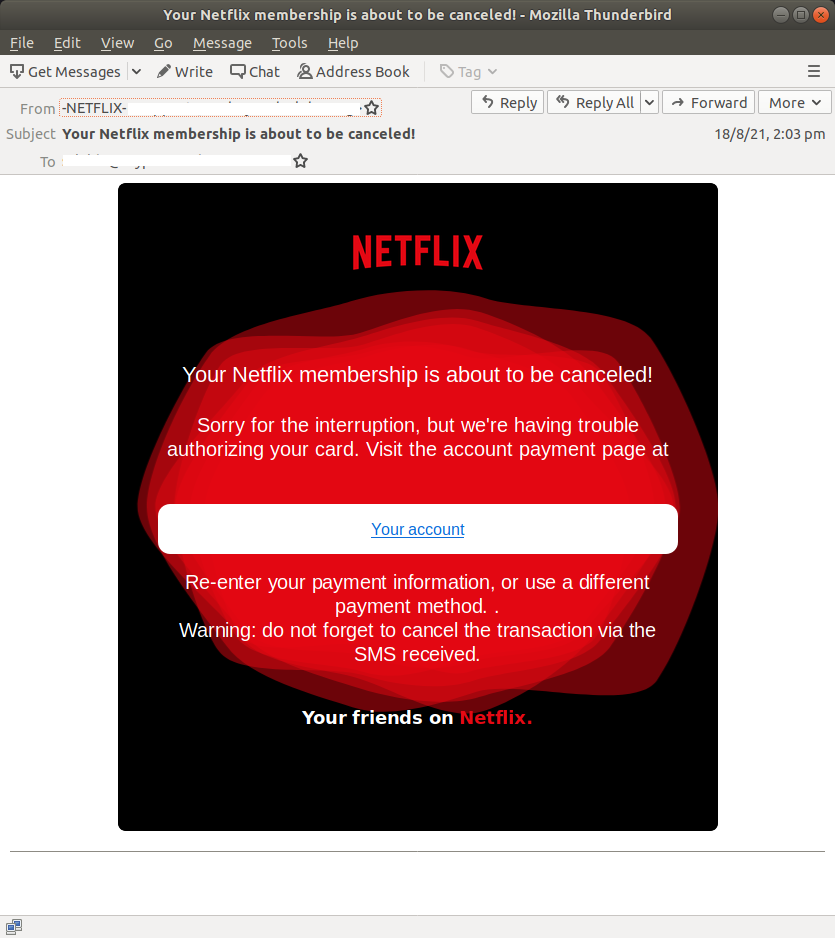 Scam Alert: Fear Not, Your Netflix Membership is Not Being Cancelled
