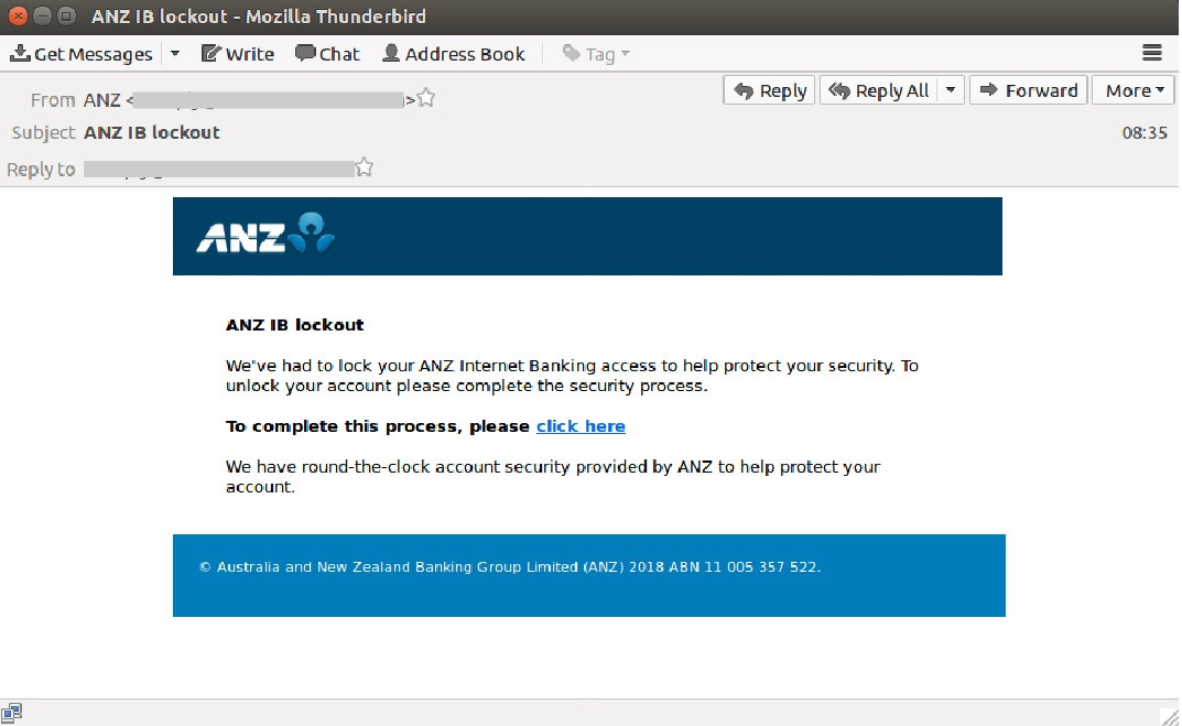 Anz Scam Aims To Steal Internet Banking Credentials Anz Scam Aims To Steal Internet Banking Credentials