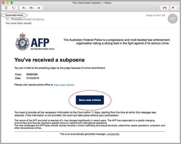 Breaking: hybrid Australia Post and AFP scam emerges